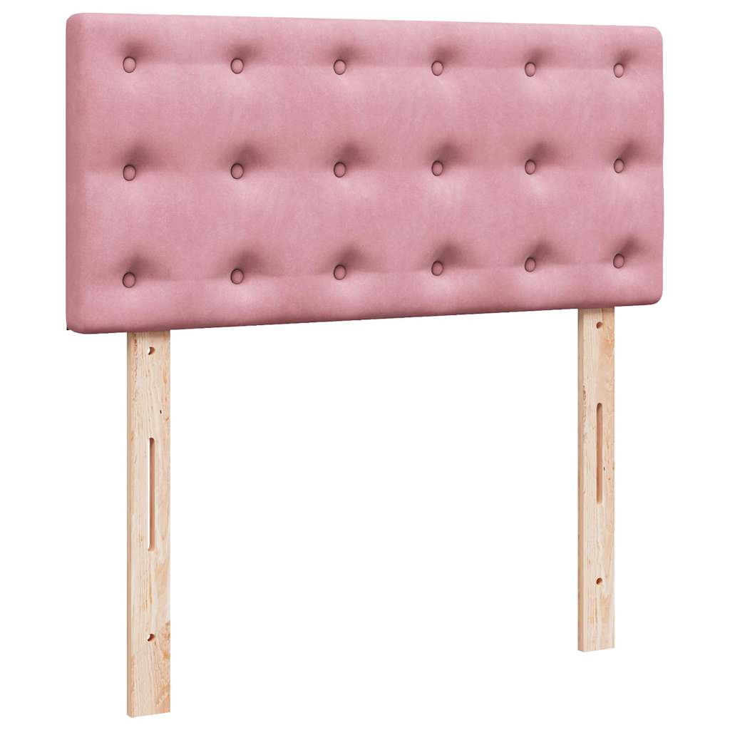 Box spring krevet s madracem ružičasti 100x200 cm baršunasti