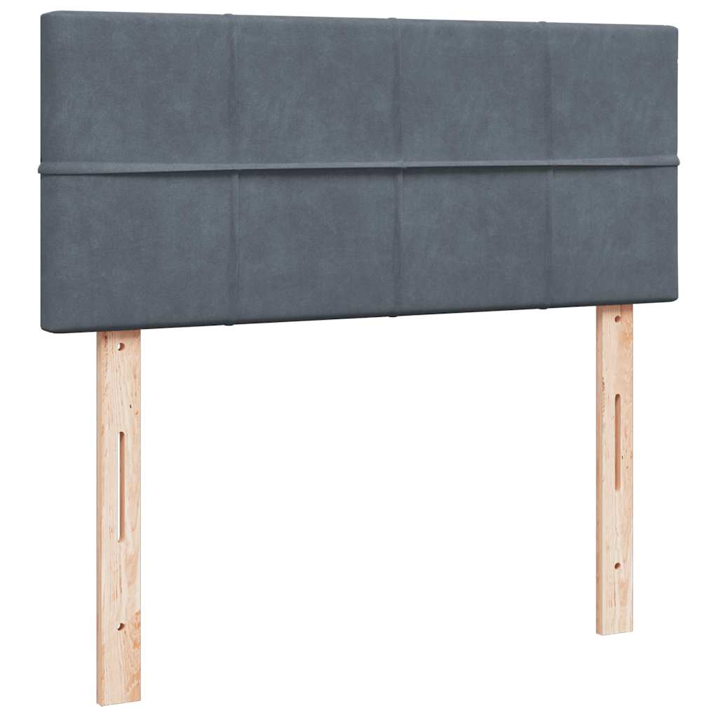 Krevet box spring s madracem tamnosivi 120 x 190 cm baršun