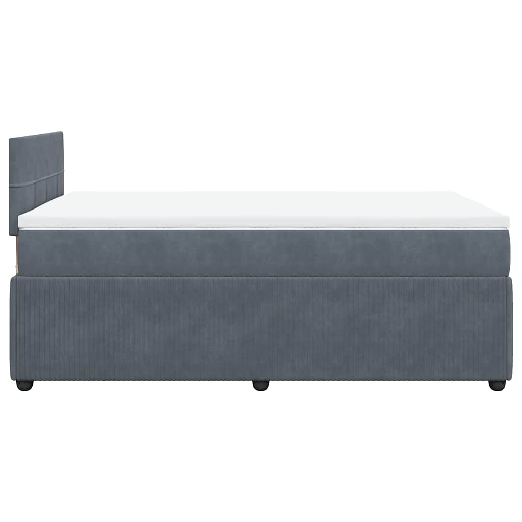 Krevet box spring s madracem tamnosivi 120 x 190 cm baršun