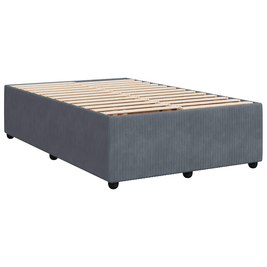 Krevet box spring s madracem tamnosivi 120 x 190 cm baršun