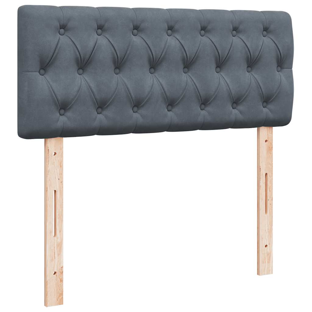 Krevet box spring s madracem tamnosivi 120 x 190 cm baršun