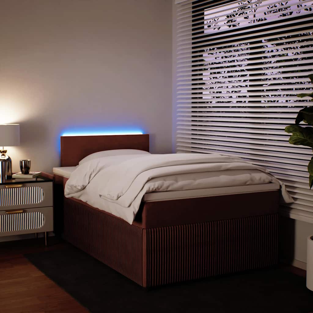 Box spring krevet s madracem ružičasti 120 x 200 cm baršunasti