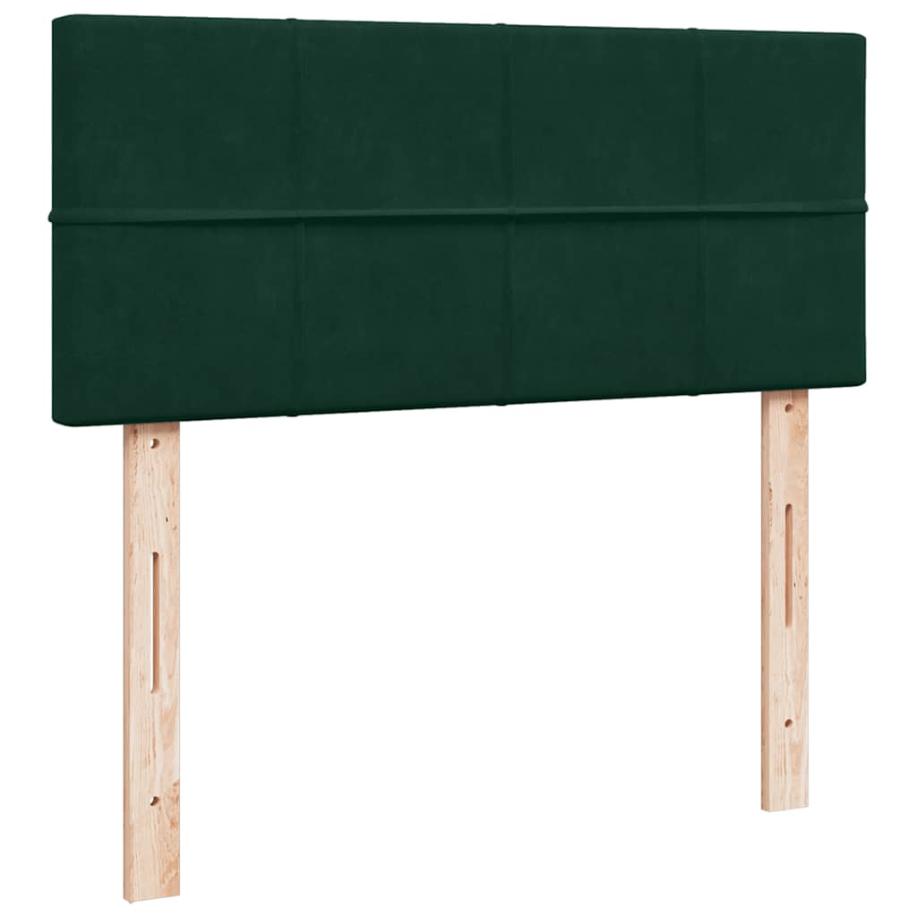 Box spring krevet s madracem tamnozeleni 120x200 cm baršunasti