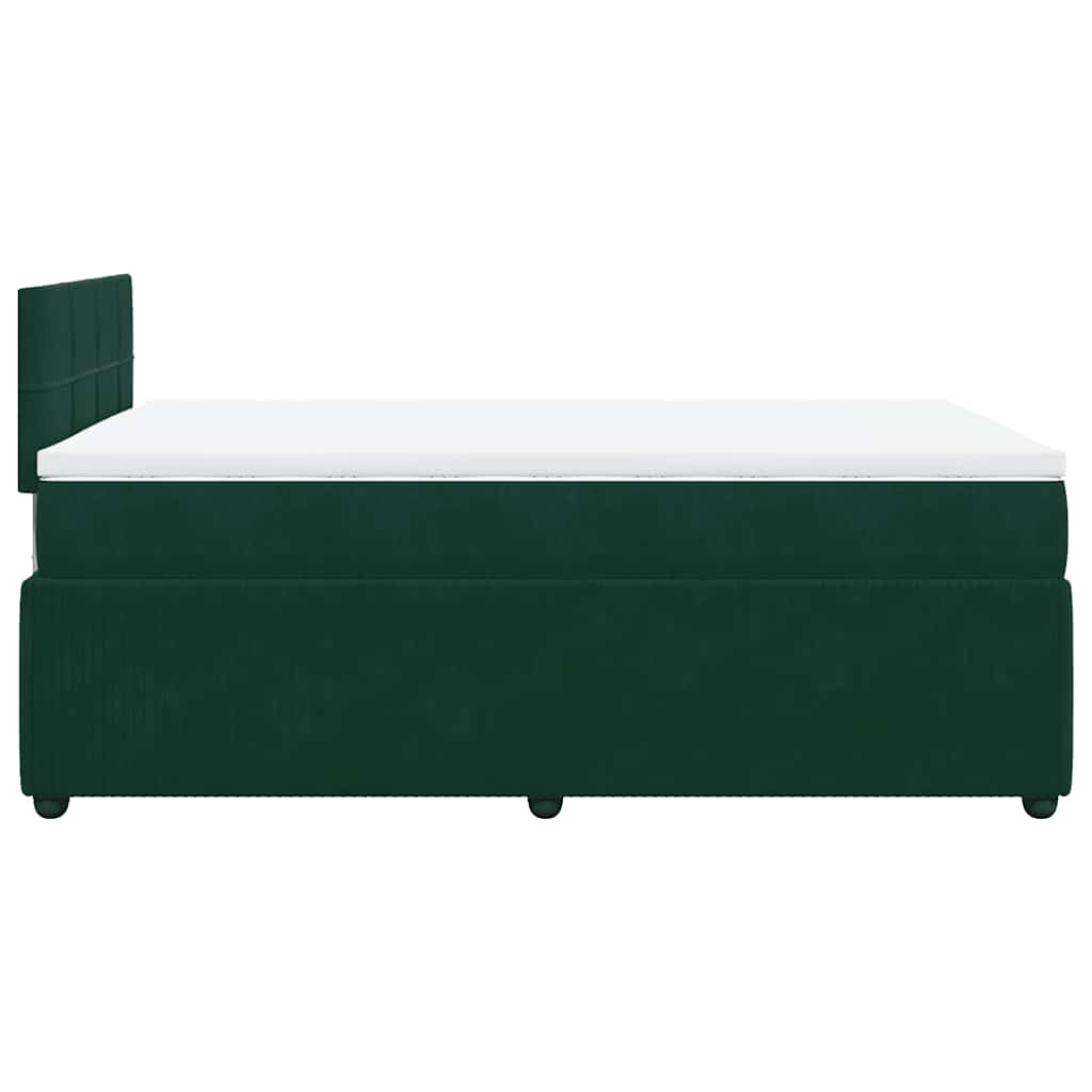 Box spring krevet s madracem tamnozeleni 120x200 cm baršunasti