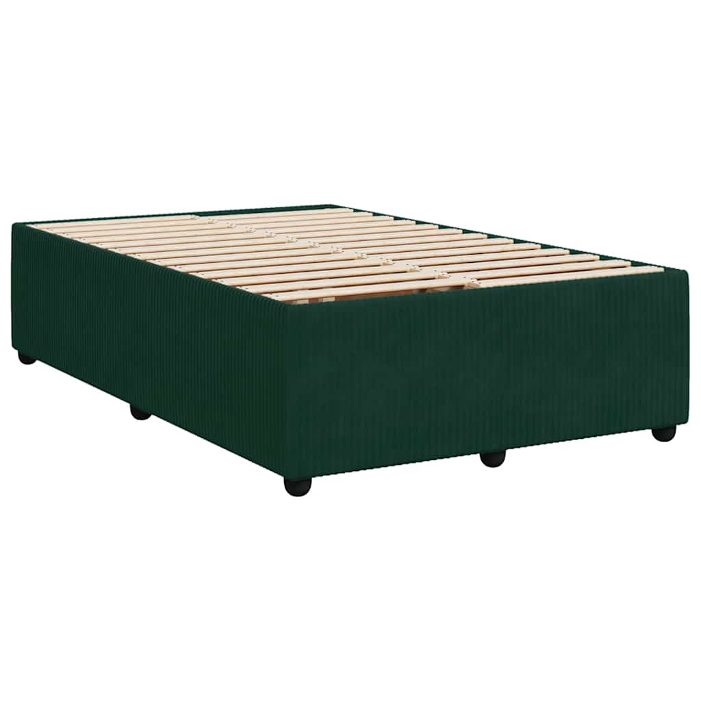 Box spring krevet s madracem tamnozeleni 120x200 cm baršunasti