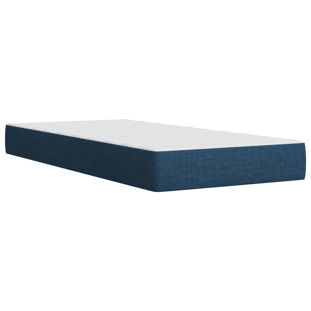 Krevet s oprugama i madracem plavi 80x200 cm od tkanine