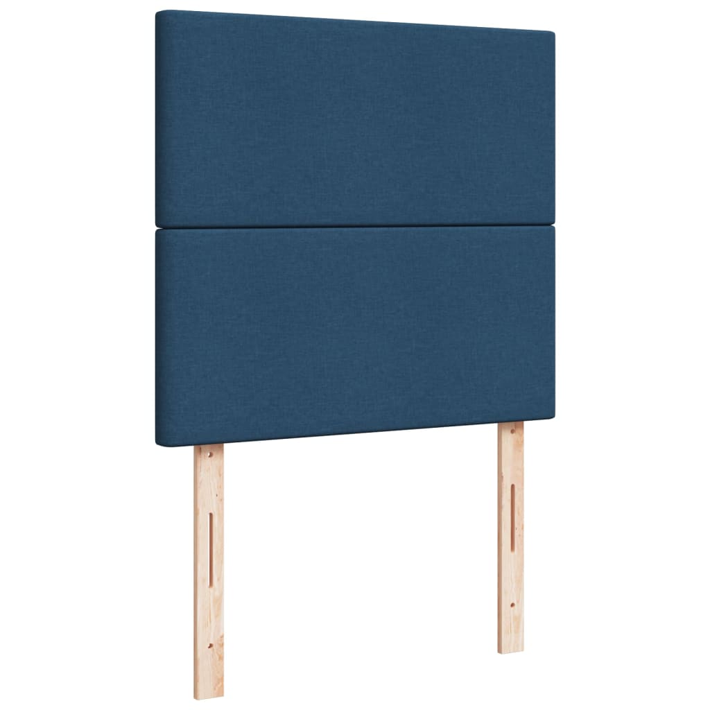 Krevet s oprugama i madracem plavi 80x200 cm od tkanine