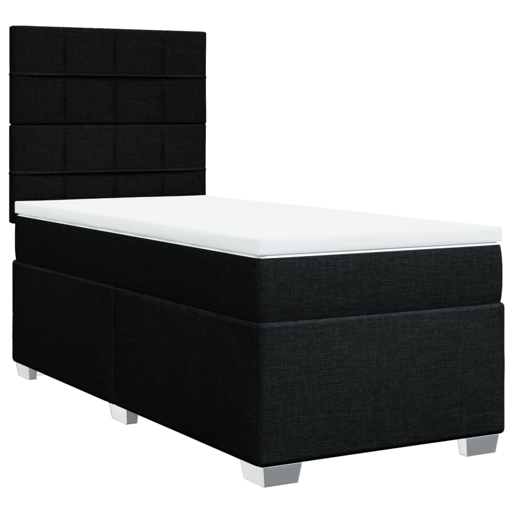 Box spring krevet s madracem crni 80 x 200 cm od tkanine
