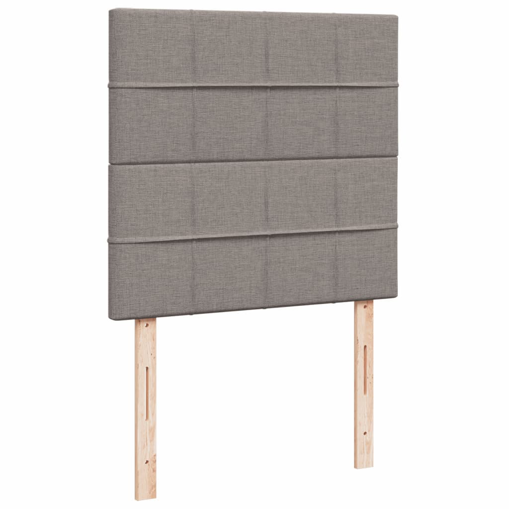 Krevet s oprugama i madracem smeđesivi 90x190 cm od tkanine