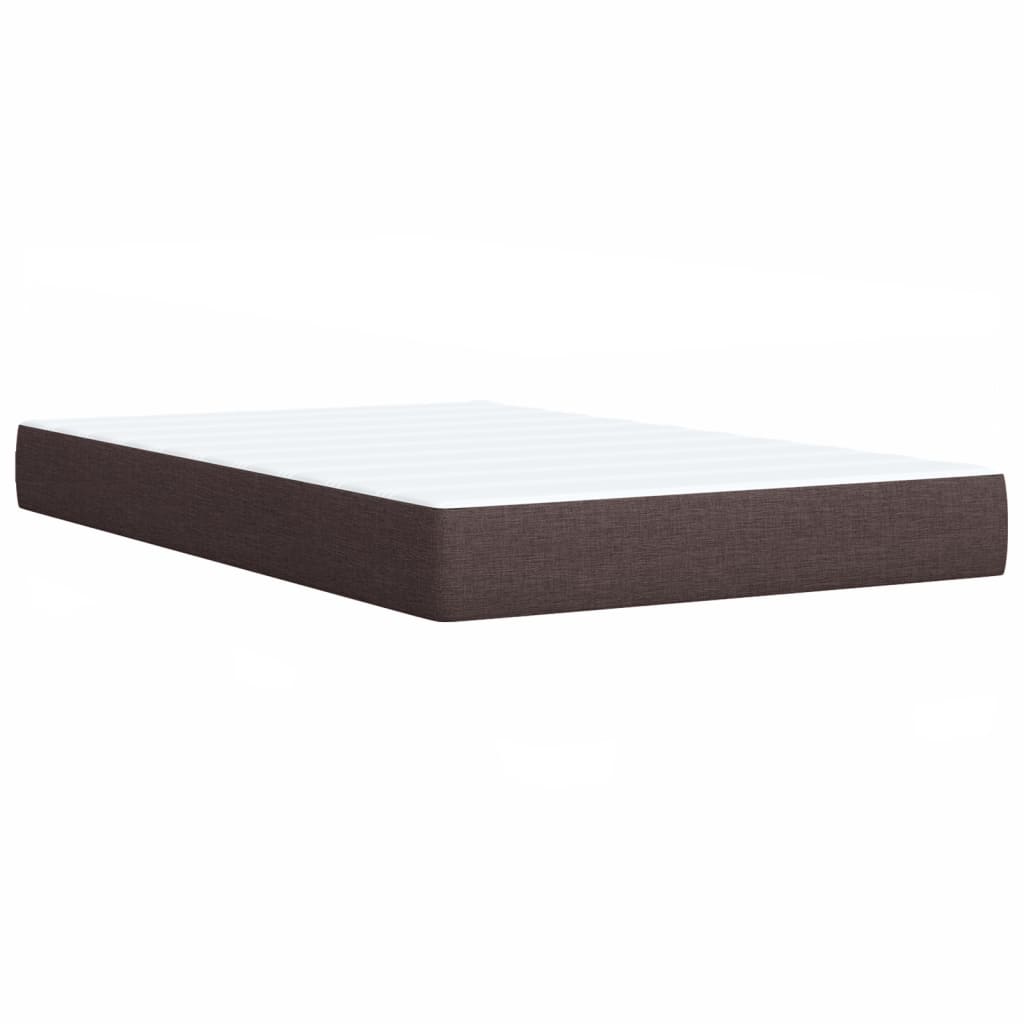 Krevet box spring s madracem tamnosmeđi 120 x 190 cm od tkanine