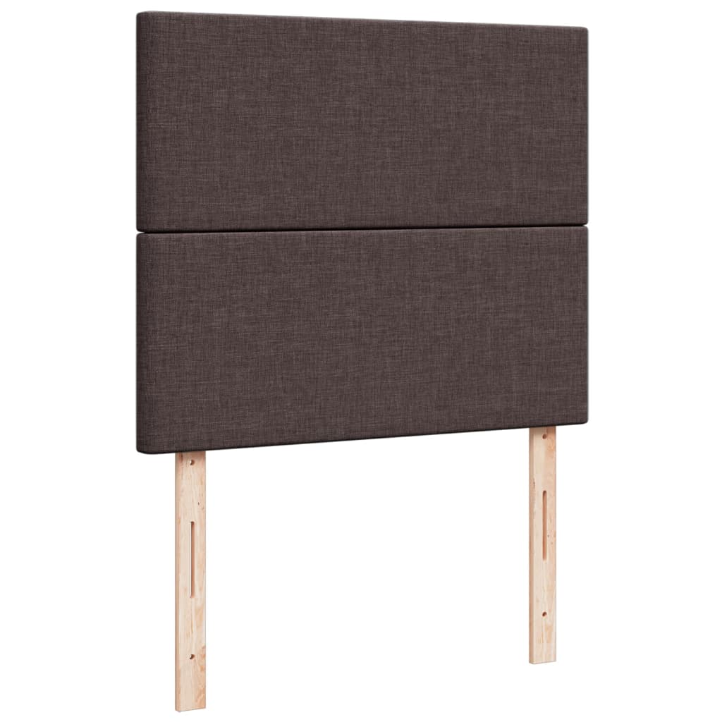 Krevet box spring s madracem tamnosmeđi 120 x 190 cm od tkanine