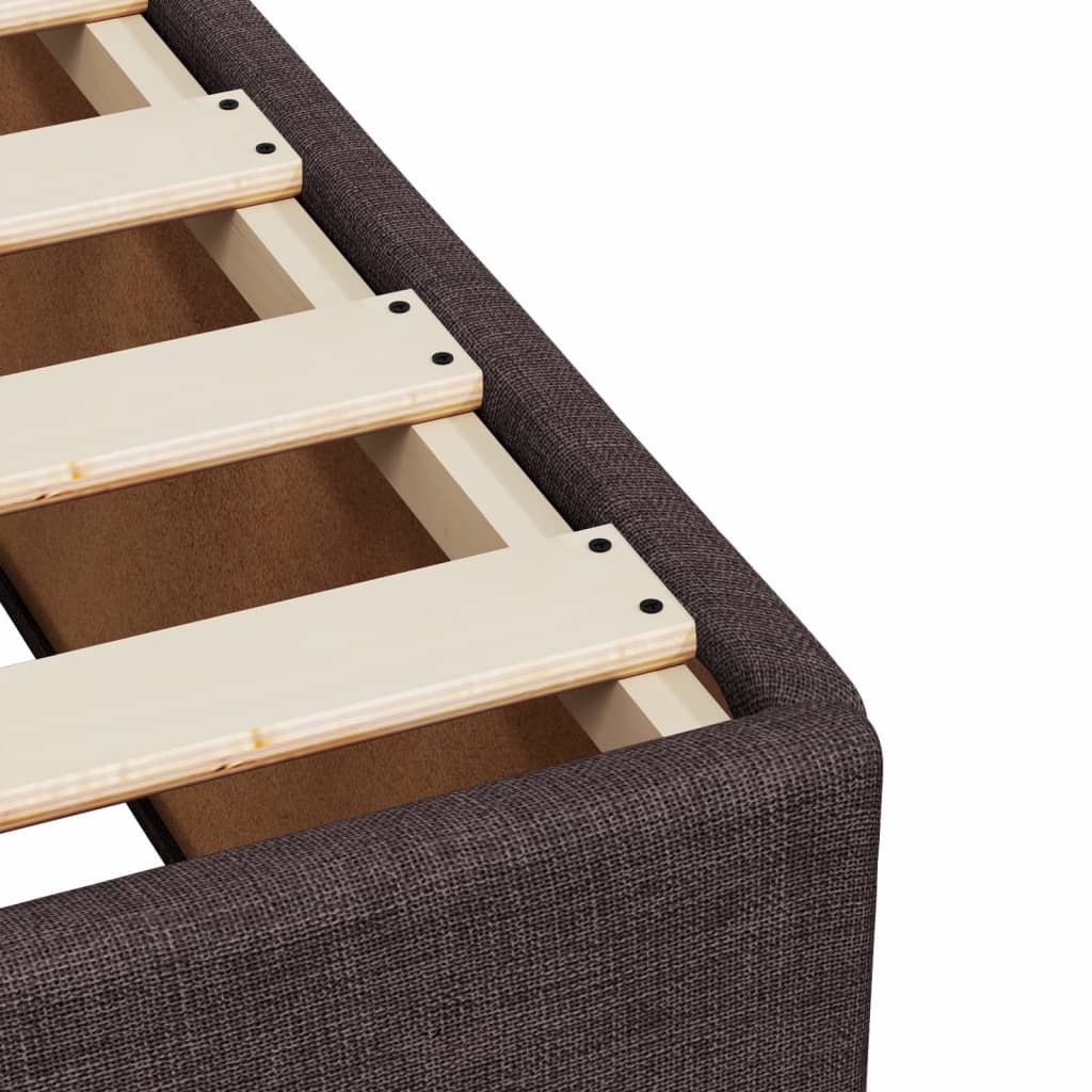 Krevet box spring s madracem tamnosmeđi 120 x 190 cm od tkanine