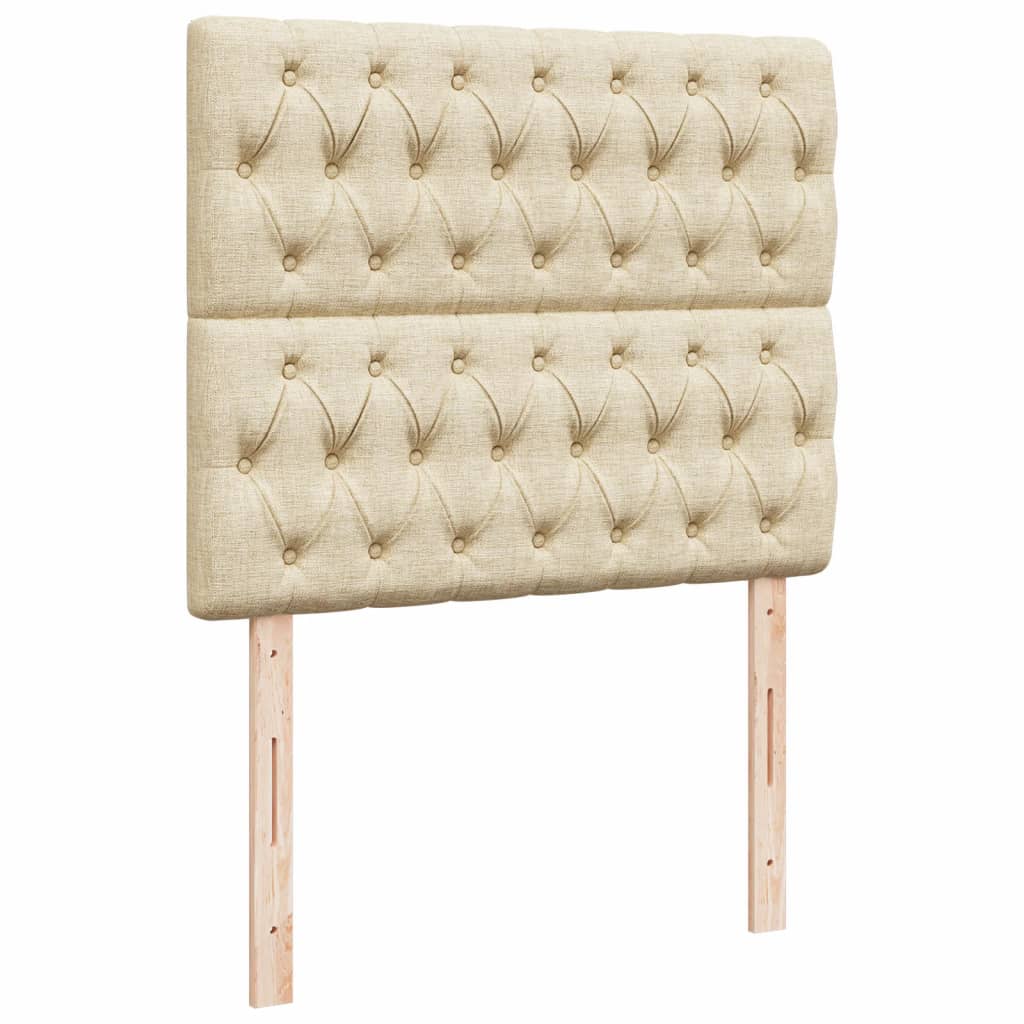 Krevet box spring s madracem krem 120 x 190 cm od tkanine