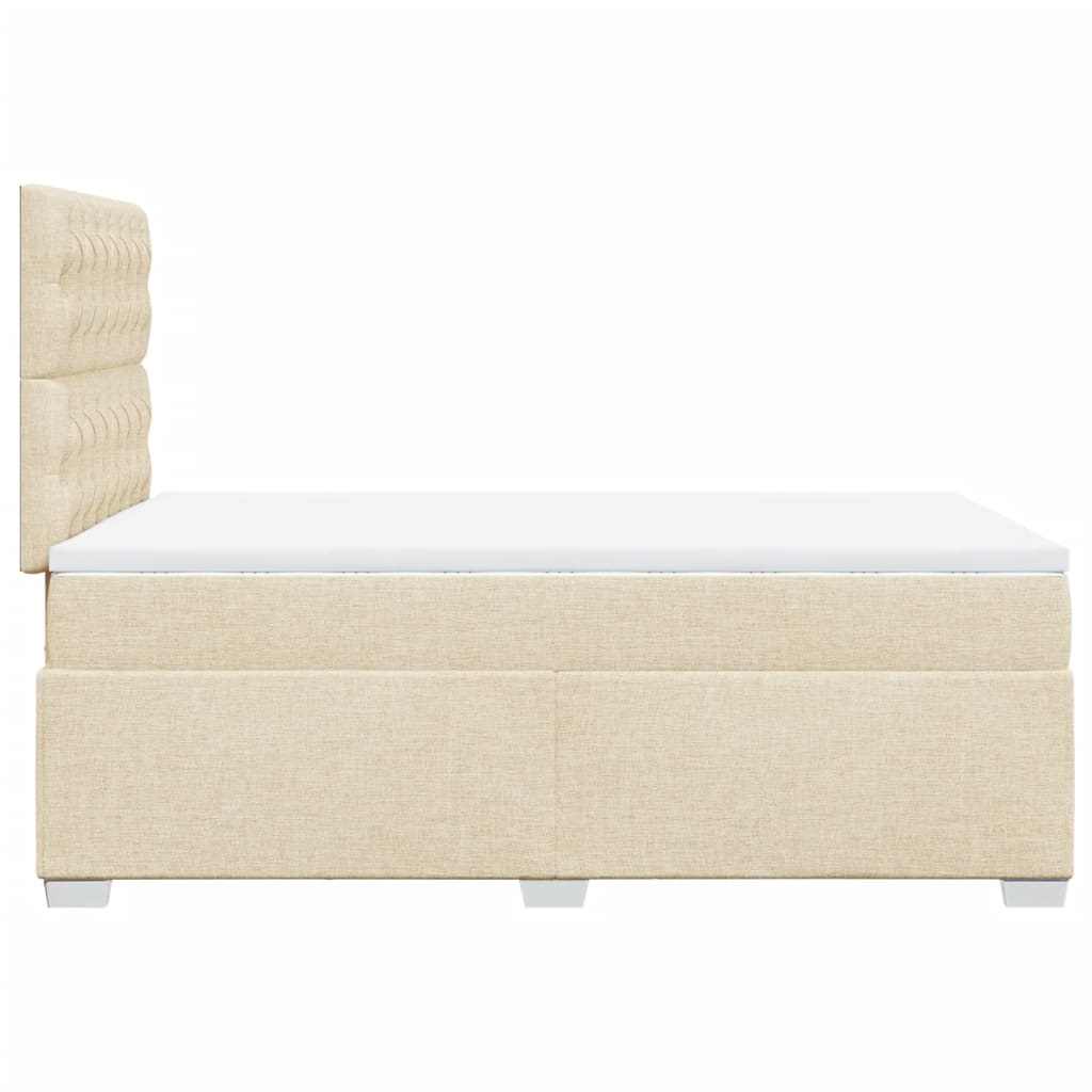 Krevet box spring s madracem krem 120 x 190 cm od tkanine