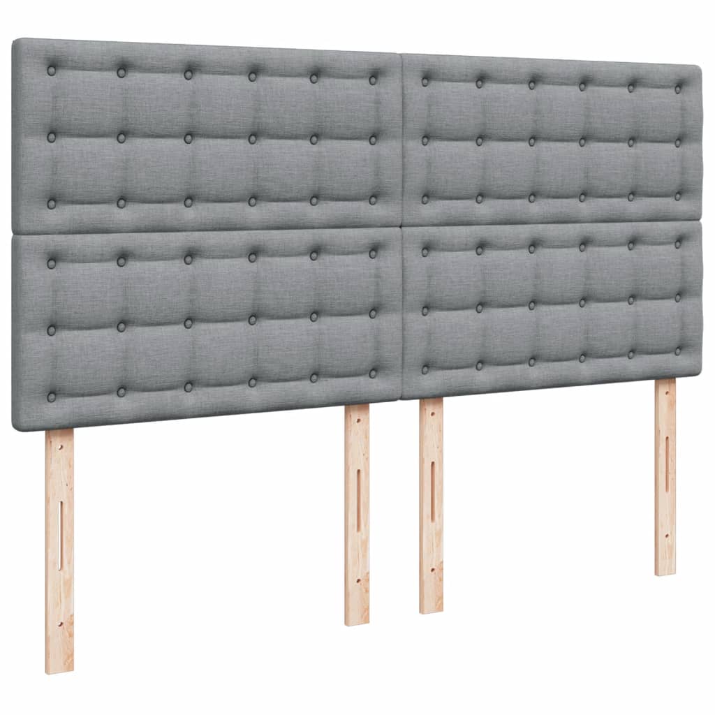 Krevet s oprugama i madracem svjetlosivi 180x200 cm od tkanine
