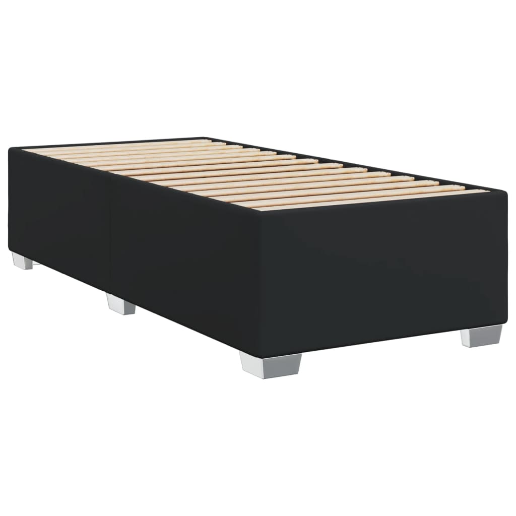 Krevet s oprugama i madracem crni 100x200 cm od umjetne kože