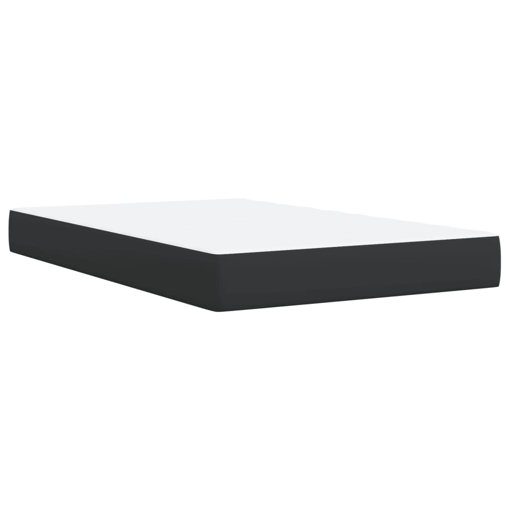 Krevet s oprugama i madracem crni 120 x 200 cm od umjetne kože