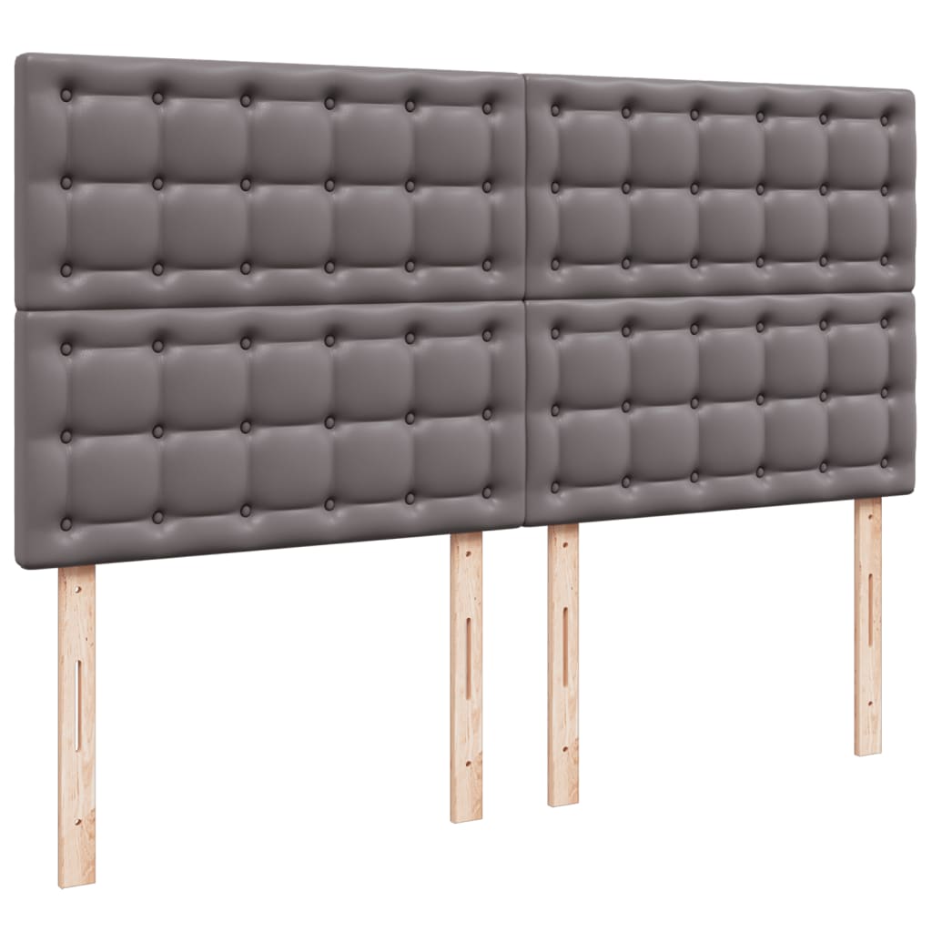 Krevet s oprugama i madracem sivi 180 x 200 cm od umjetne kože