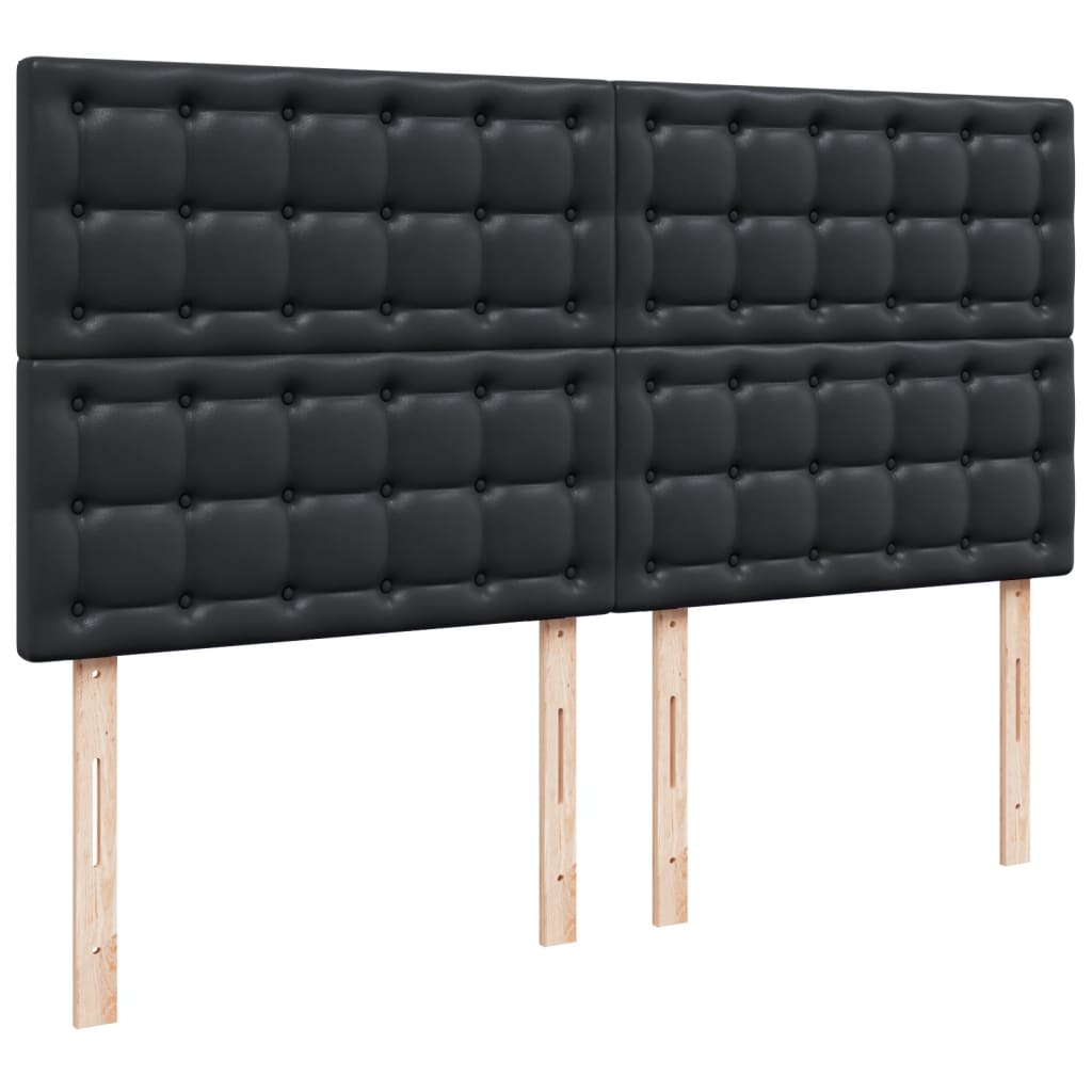 Krevet s oprugama i madracem crni 200x200 cm od umjetne kože