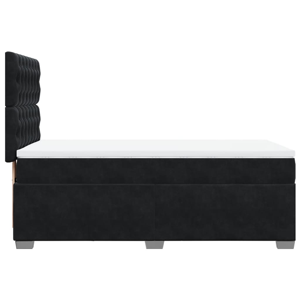 Box spring krevet s madracem crni 80 x 200 cm baršunasti