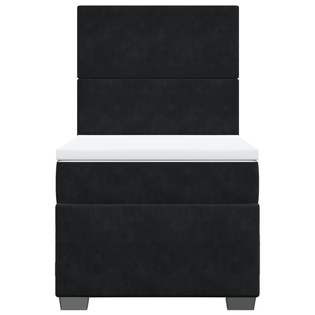 Box spring krevet s madracem crni 90x190 cm baršunasti