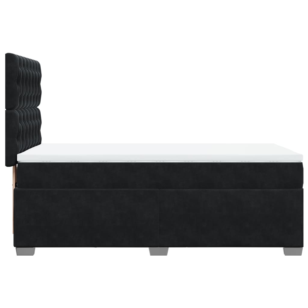 Box spring krevet s madracem crni 90x190 cm baršunasti