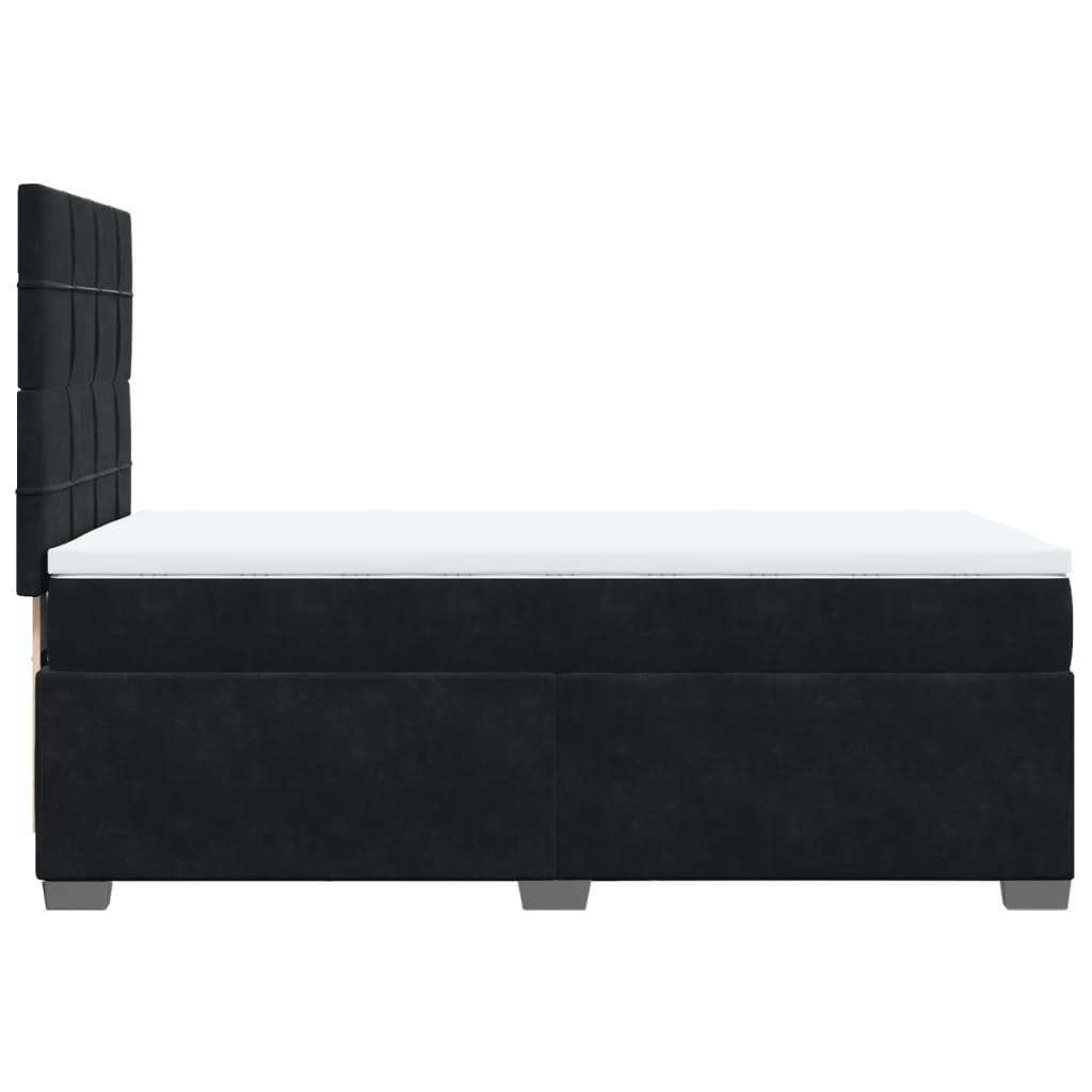 Box spring krevet s madracem crni 100x200 cm baršunasti