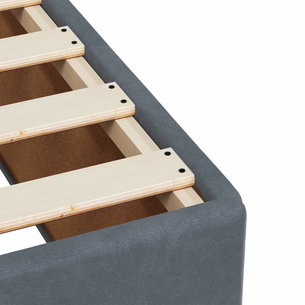 Box spring krevet s madracem tamnosivi 100x200 cm baršunasti