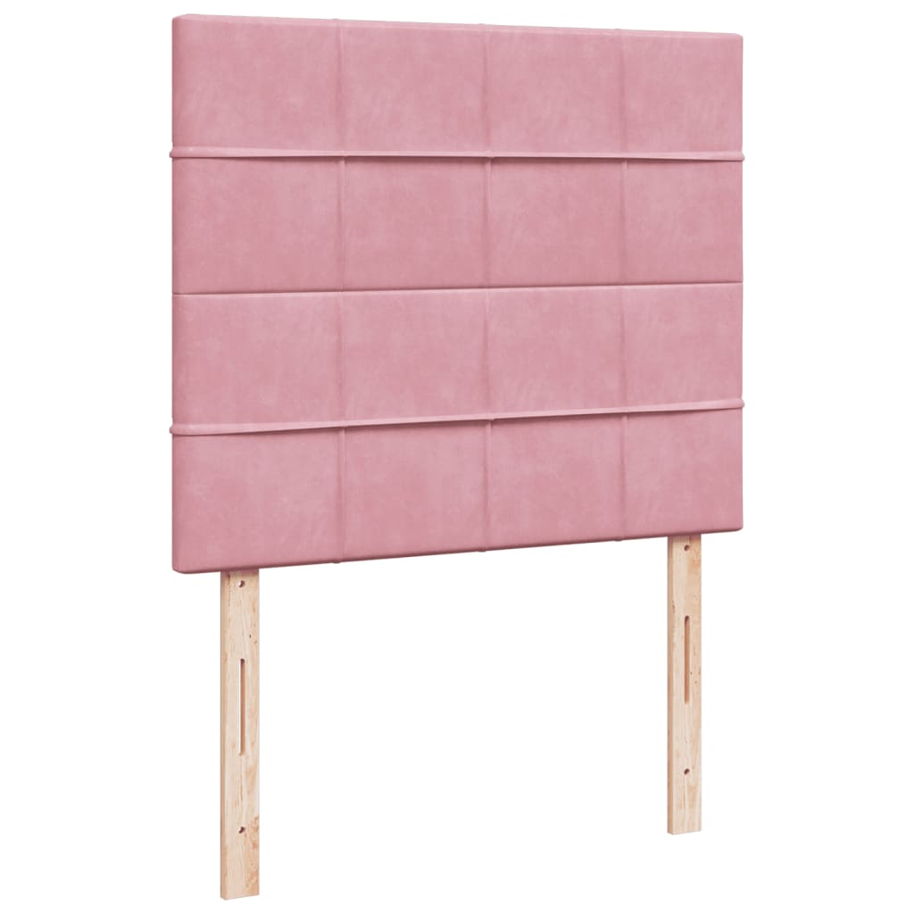 Box spring krevet s madracem ružičasti 120 x 200 cm baršunasti