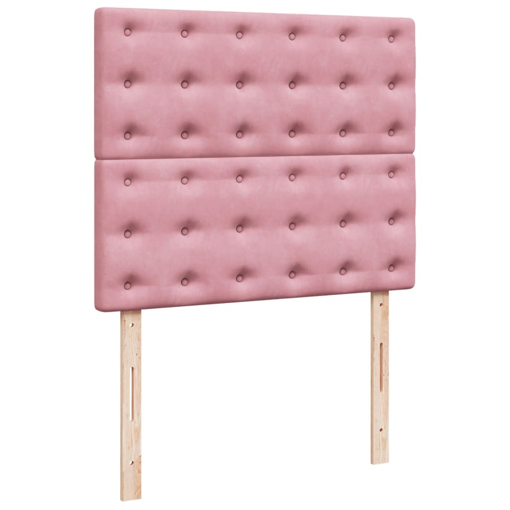 Box spring krevet s madracem ružičasti 120 x 200 cm baršunasti
