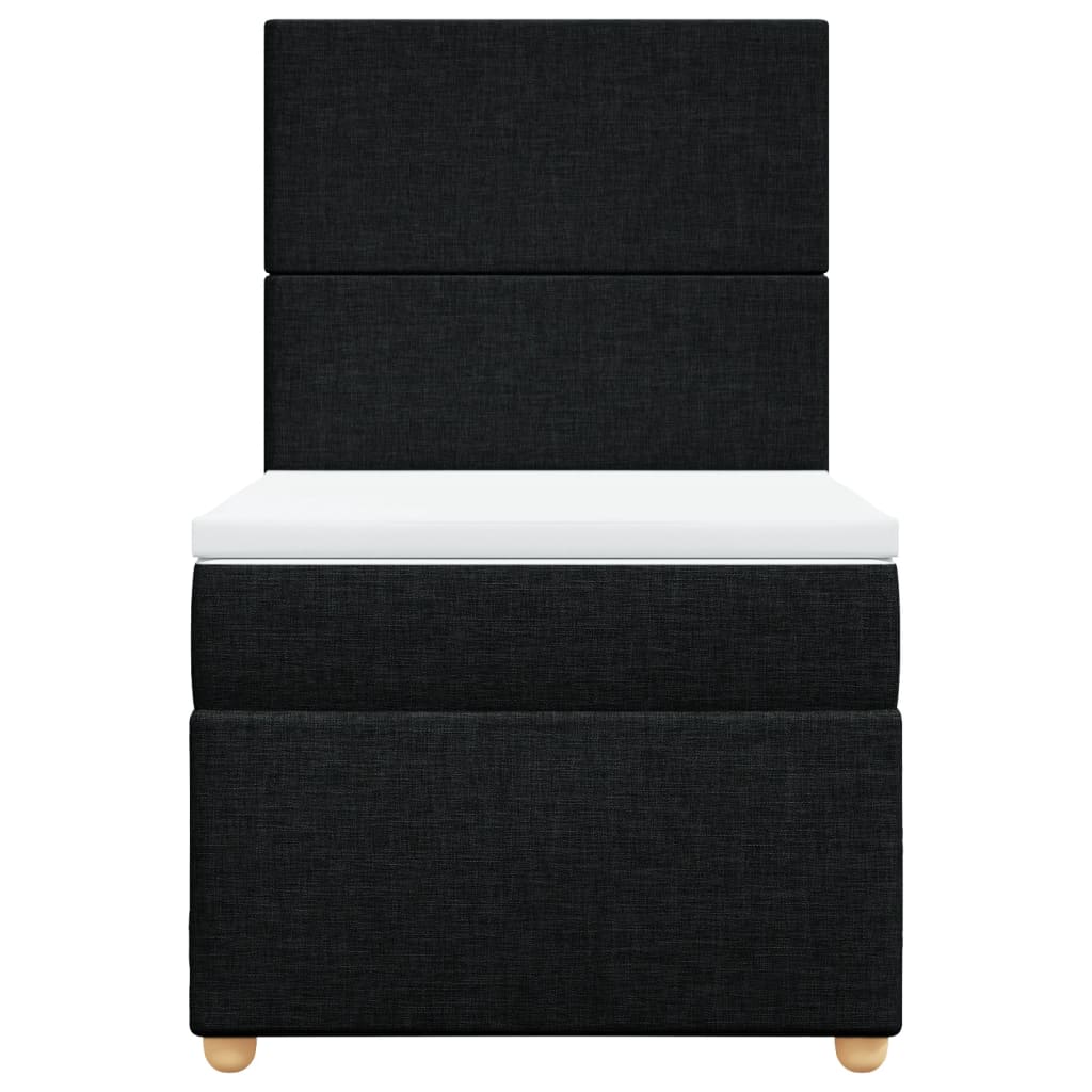 Box spring krevet s madracem crni 90x190 cm od tkanine