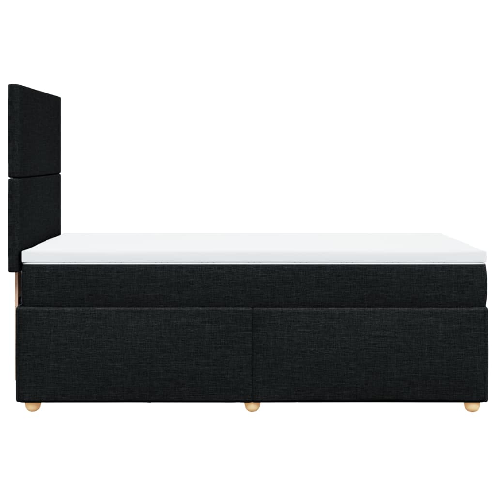 Box spring krevet s madracem crni 90x190 cm od tkanine