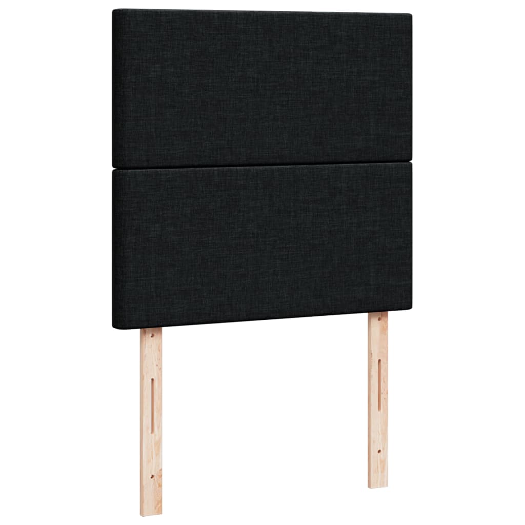 Box spring krevet s madracem crni 90x190 cm od tkanine