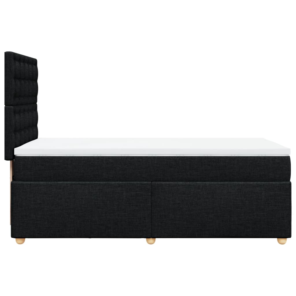 Box spring krevet s madracem crni 90x190 cm od tkanine