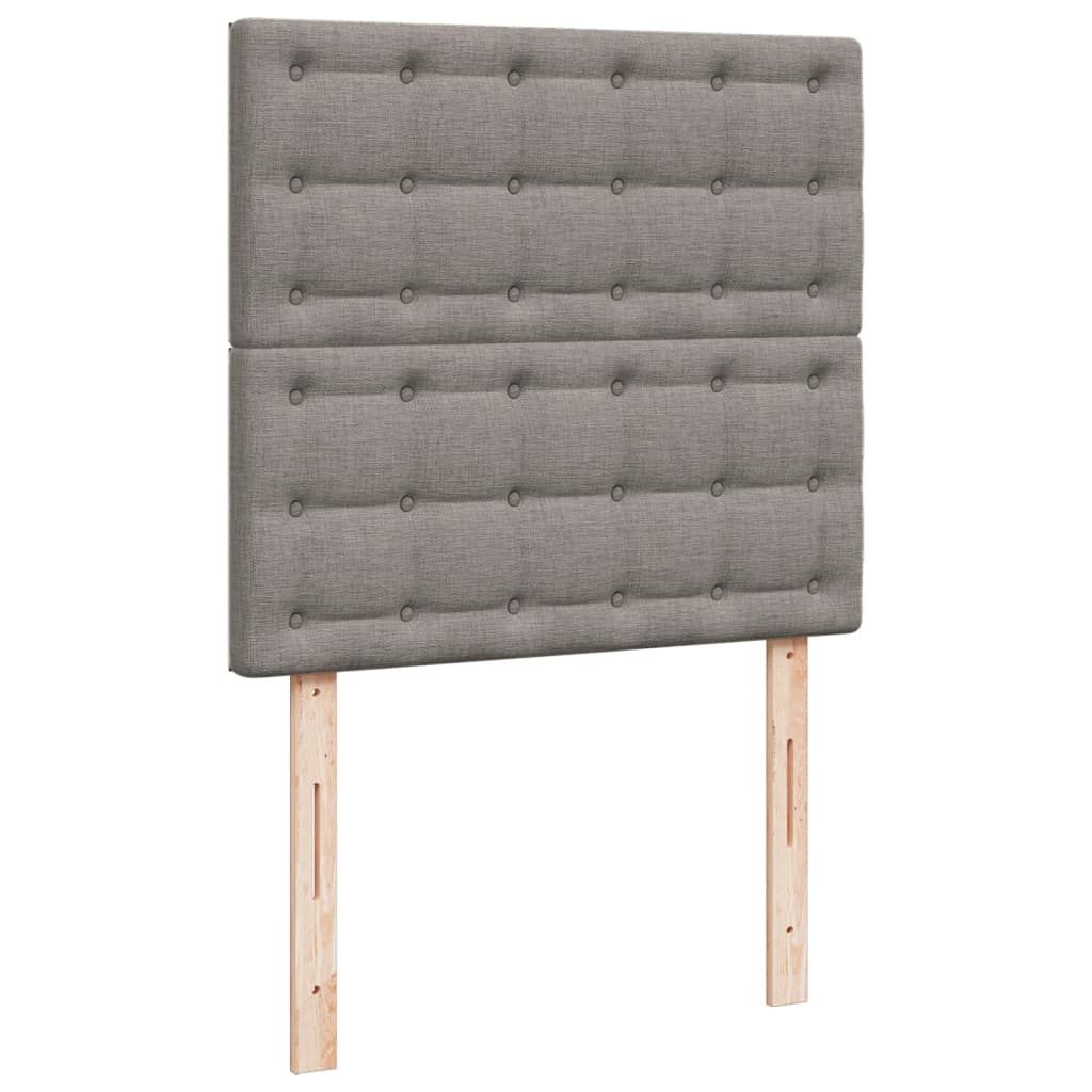 Krevet s oprugama i madracem smeđesivi 100 x 200 cm od tkanine
