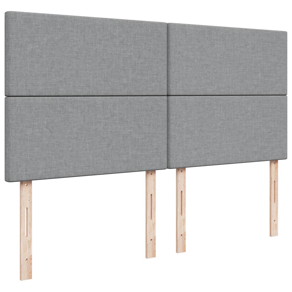Krevet s oprugama i madracem svjetlosivi 180x200 cm od tkanine