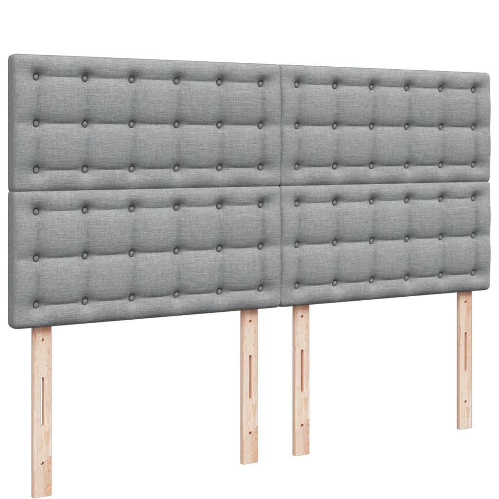 Krevet s oprugama i madracem svjetlosivi 180x200 cm od tkanine