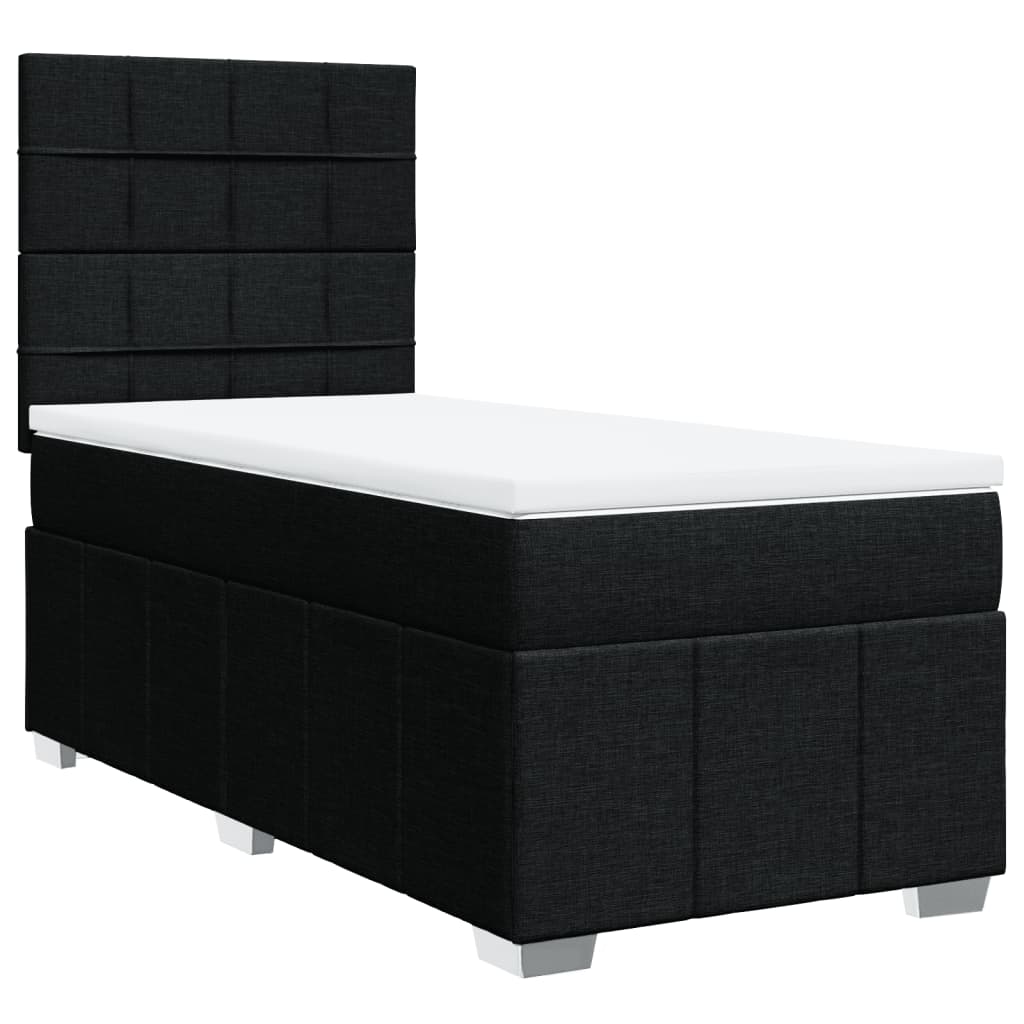 Box spring krevet s madracem crni 80 x 200 cm od tkanine