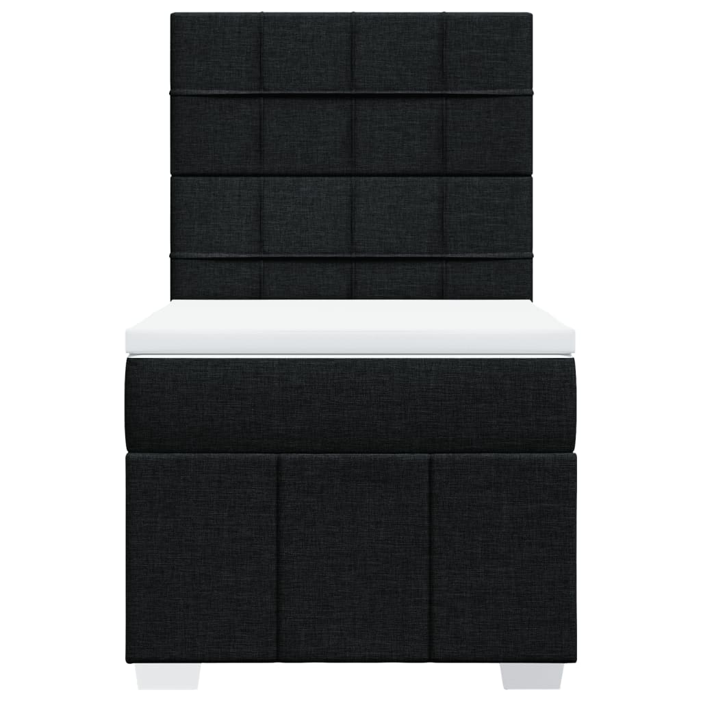 Box spring krevet s madracem crni 80 x 200 cm od tkanine
