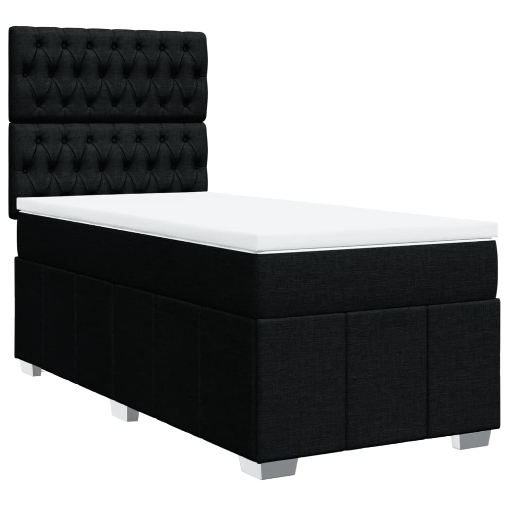 Box spring krevet s madracem crni 80 x 200 cm od tkanine