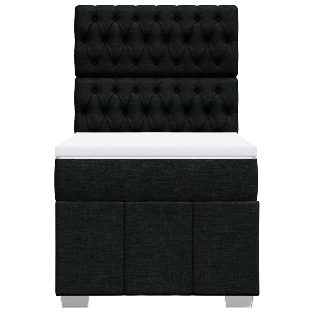 Box spring krevet s madracem crni 80 x 200 cm od tkanine