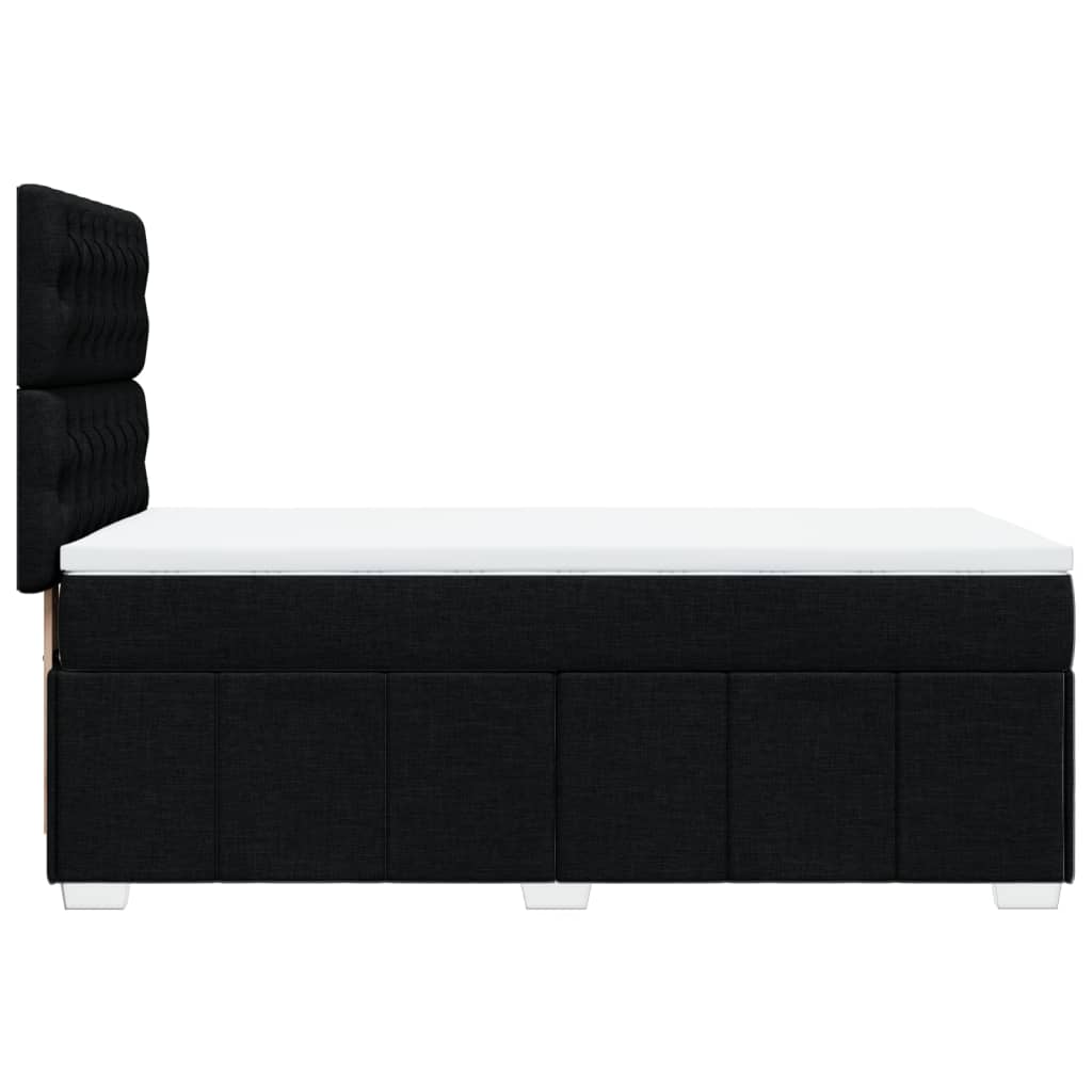 Box spring krevet s madracem crni 80 x 200 cm od tkanine