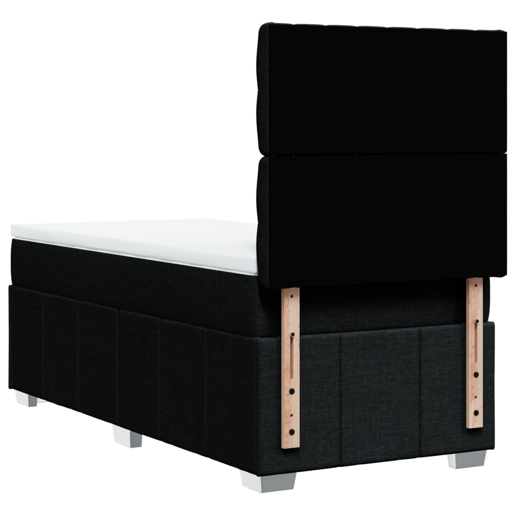 Box spring krevet s madracem crni 80 x 200 cm od tkanine