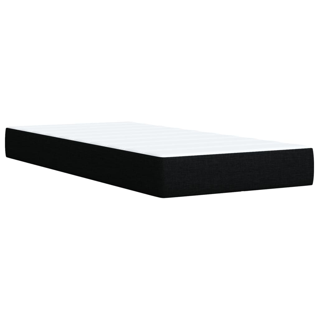 Box spring krevet s madracem crni 80 x 200 cm od tkanine