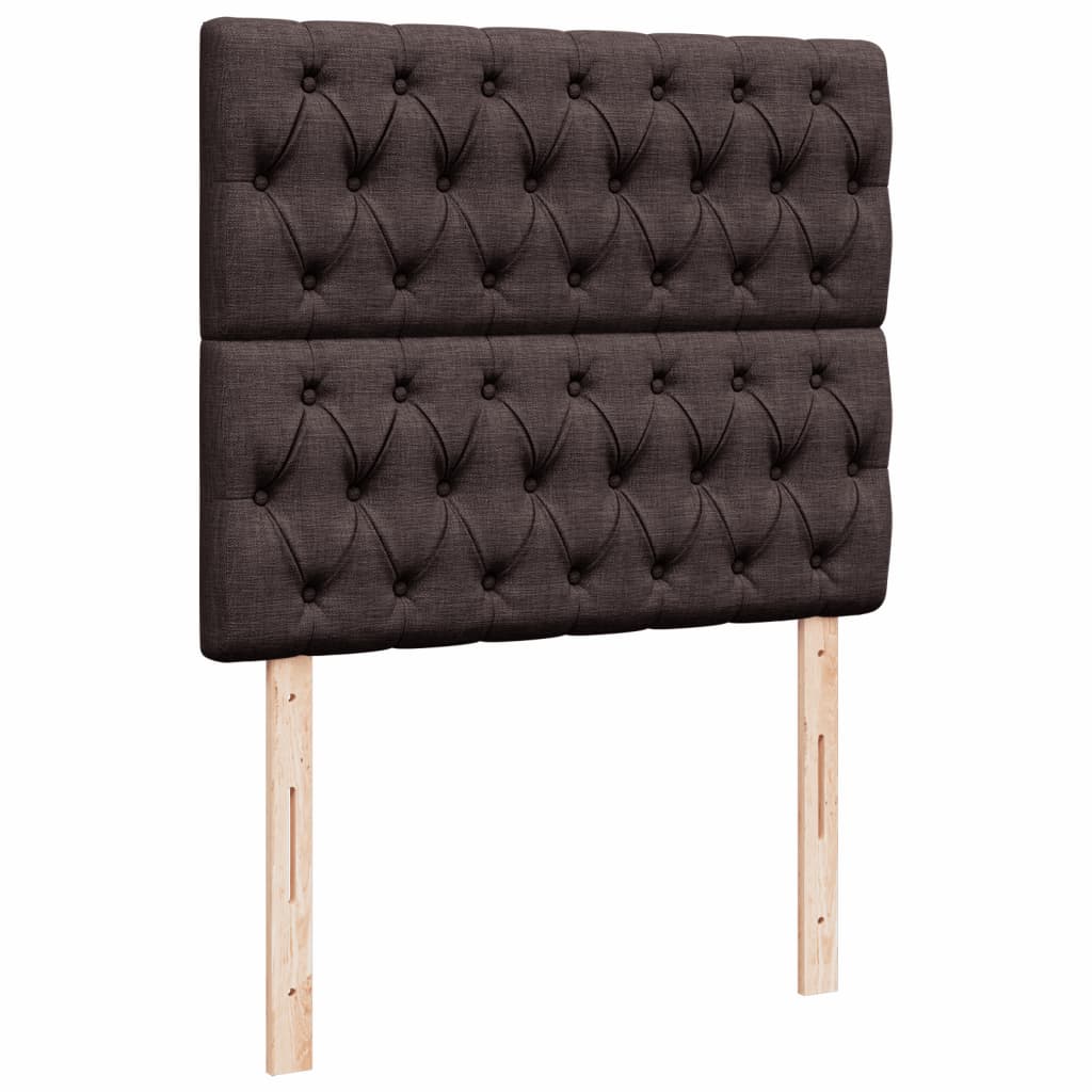 Krevet box spring s madracem tamnosmeđi 120 x 190 cm od tkanine