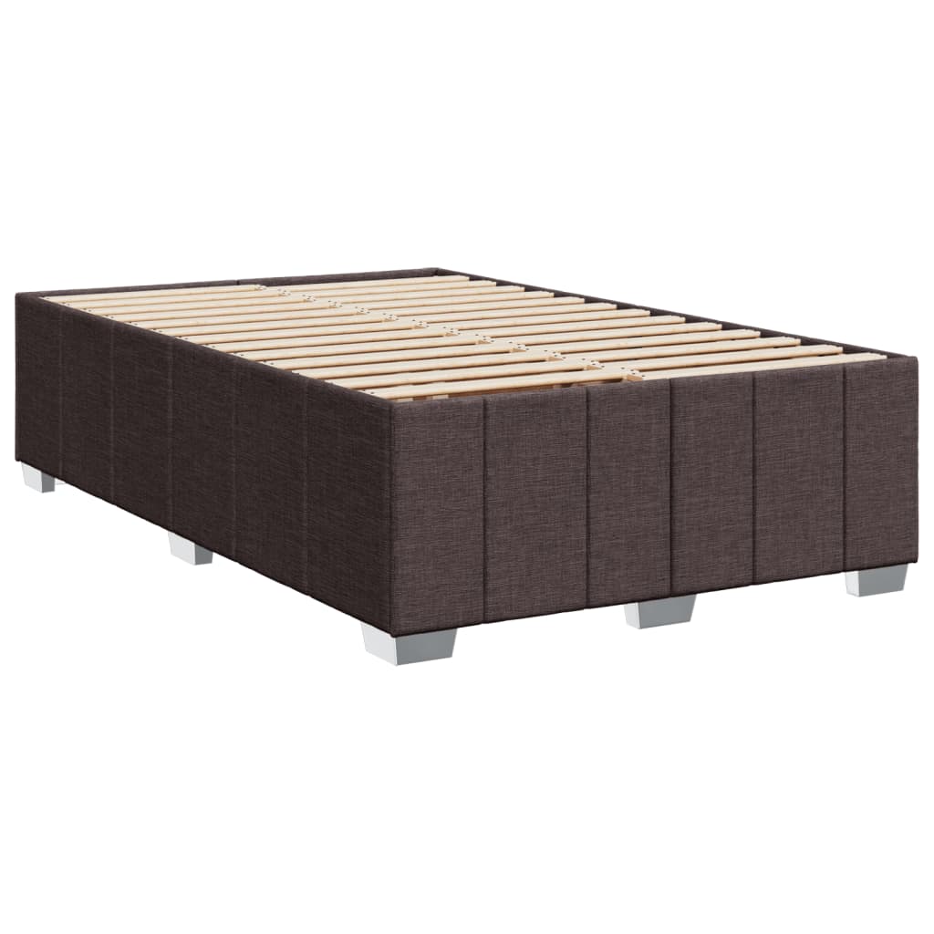 Krevet box spring s madracem tamnosmeđi 120 x 190 cm od tkanine