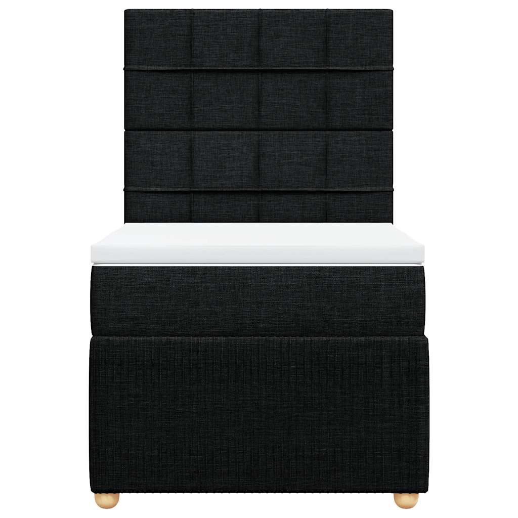 Box spring krevet s madracem crni 80 x 200 cm od tkanine