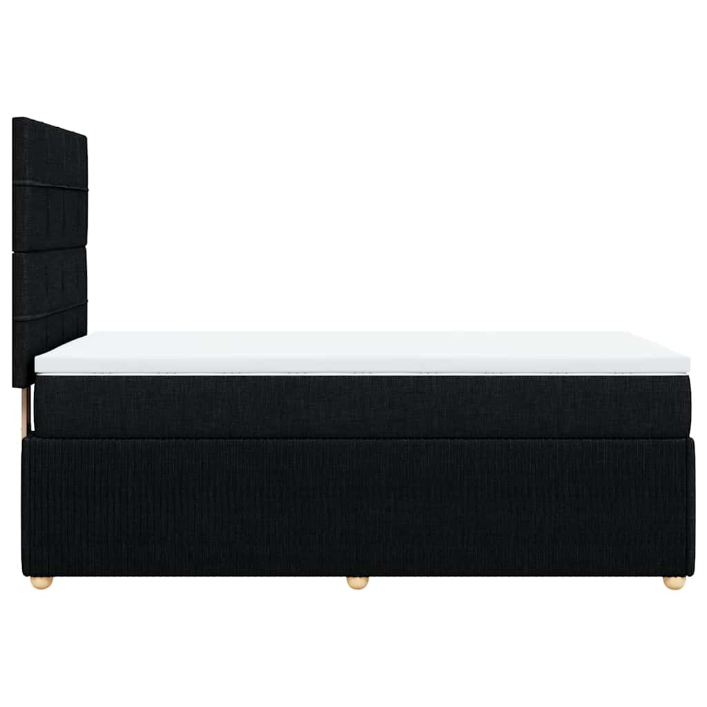 Box spring krevet s madracem crni 90x190 cm od tkanine