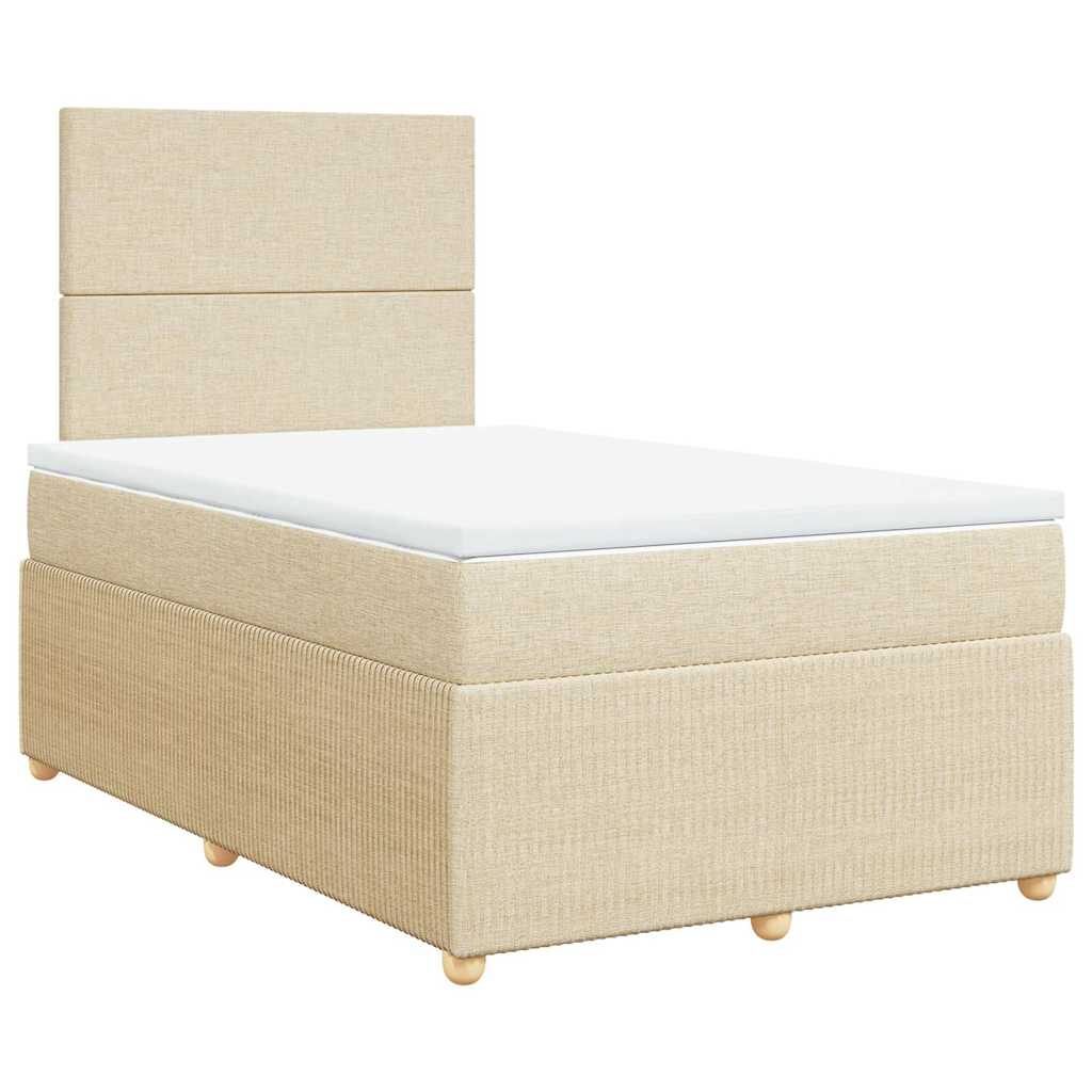 Krevet box spring s madracem krem 120 x 190 cm od tkanine