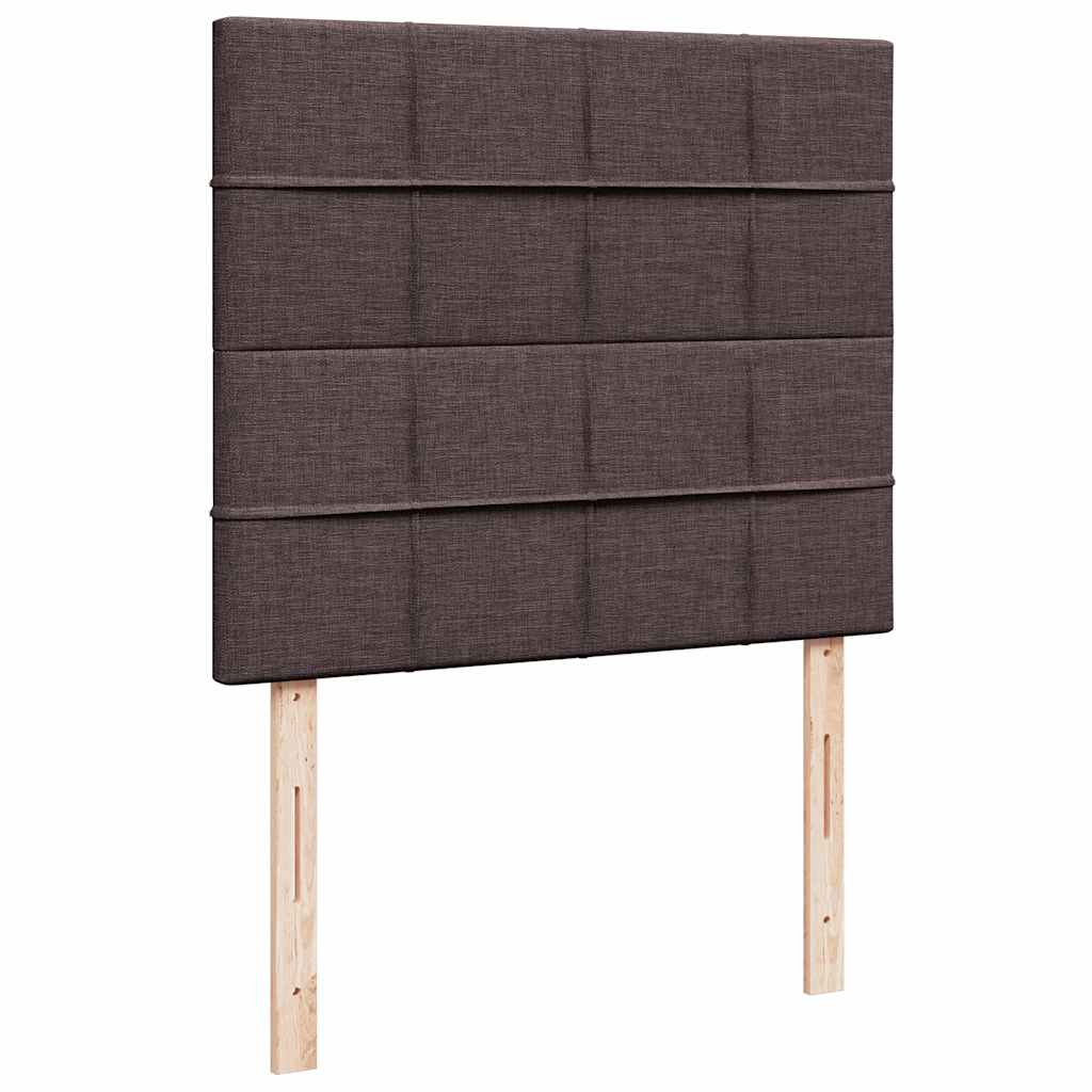 Krevet box spring s madracem tamnosmeđi 120 x 190 cm od tkanine
